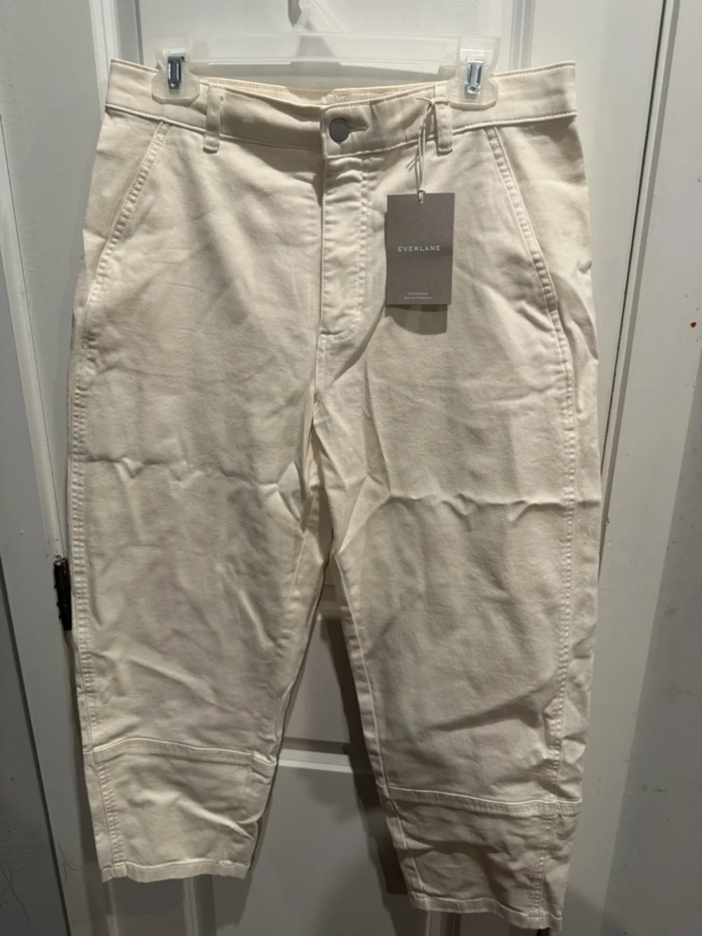 Everlane The Utility Curve Pant Bone Size 12 Regular NWT - Picture 9 of 10